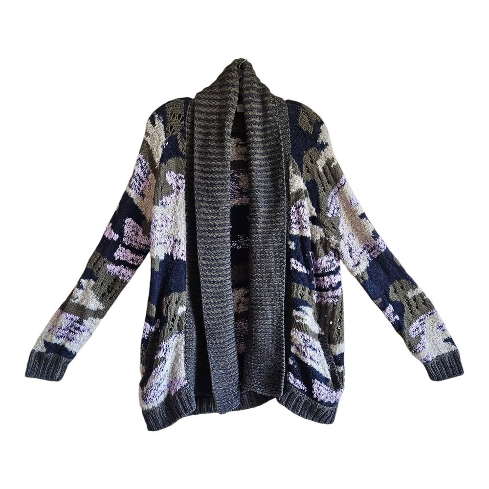 Anthropologie Multicolor Open-Front Cardigan